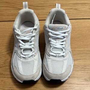 Avia Beige and White Athletic Sneakers